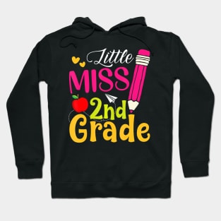 Little Miss 2nd Grade Cute Back To School Hello Second Grade Hoodie